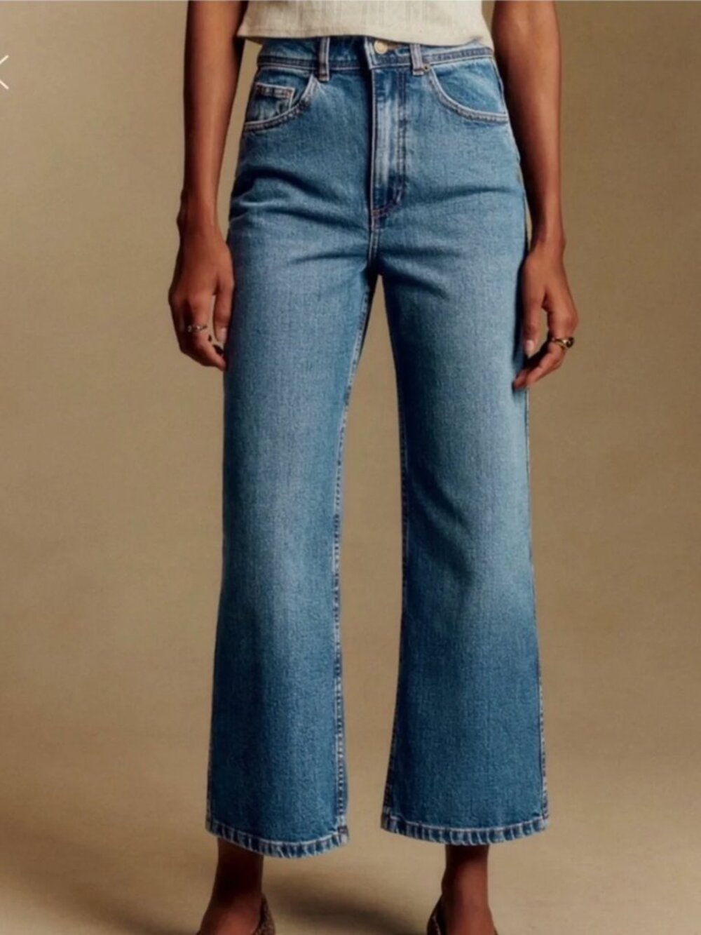 Sezane Le Crop Denim Blue - Size  US 4 / FR 36